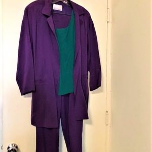 1980's 3-Piece Dana Buchman Silk Suit